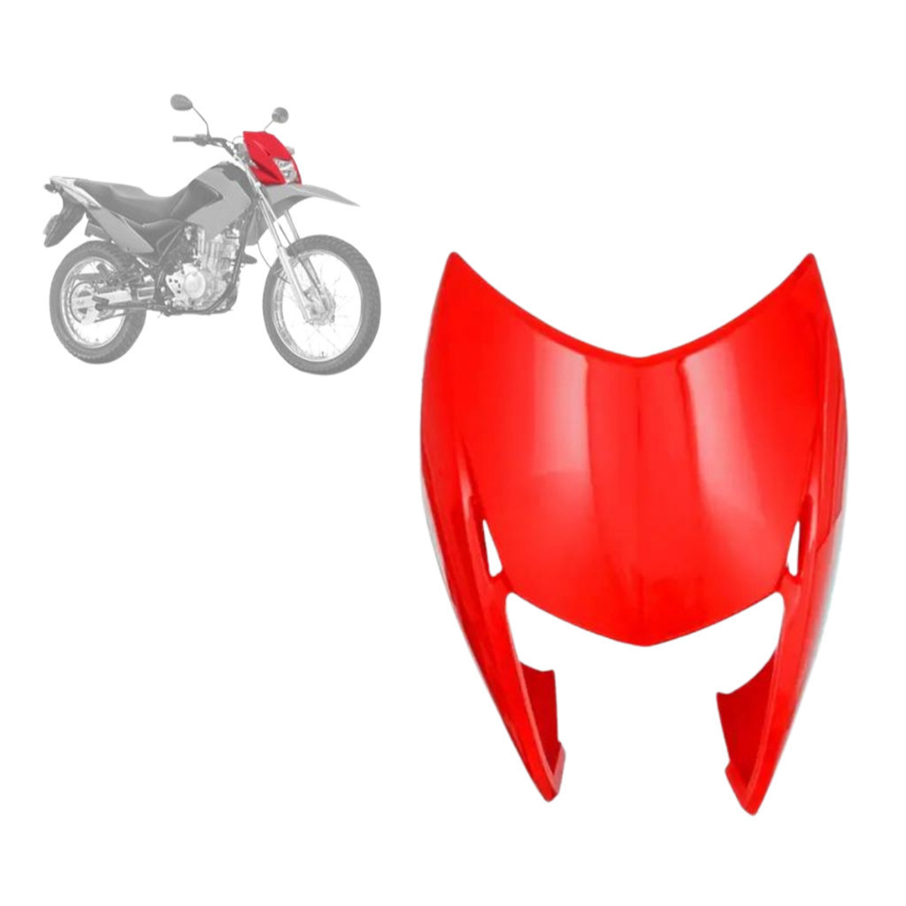 Carenagem Do Farol compatível com moto Honda Nxr Bros 150 2013 Vermelho Caucaia ABS 100% Virgem