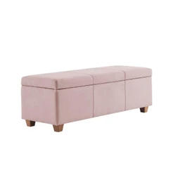 Recamier Bau Dubai 1,20m Suede Rosa Bebe - Inova Decorações