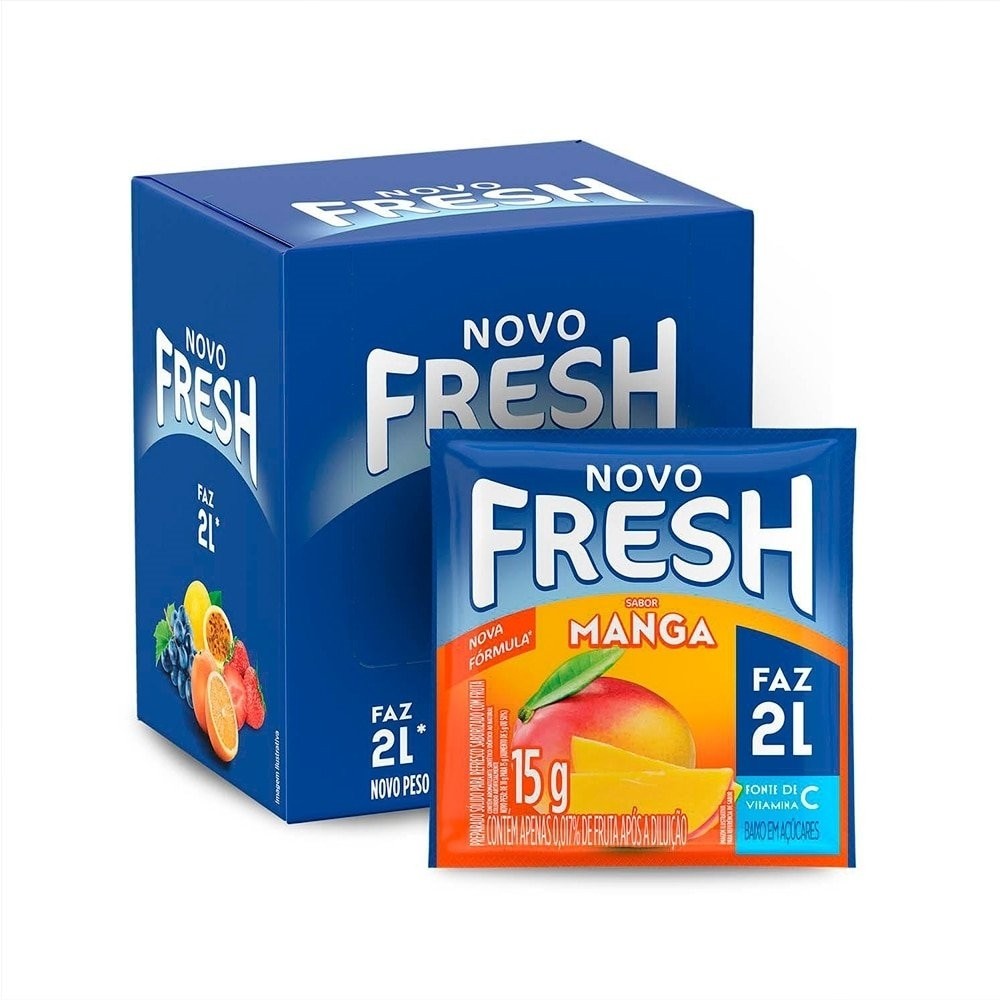 Refresco em Pó Fresh Manga 15g Display com 15 Unidades