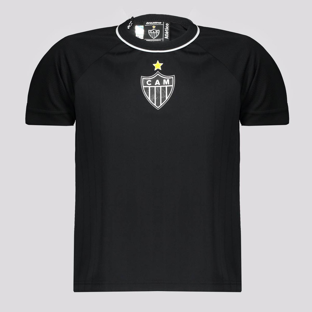 Camisa Atlético Mineiro Firmamento Infantil Preta em Oferta na Shopee