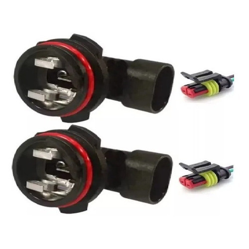 Par Soquete Lâmpada H1 + Conector Plug Com Chicote 2 Vias em Oferta na Shopee