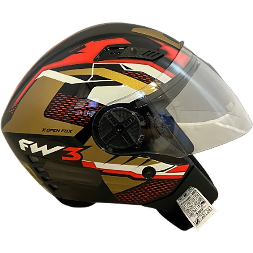 Capacete Aberto Fw3 X Open Fox Com Óculos Interno Cores
