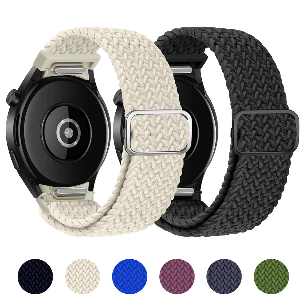 Pulseira para Samsung Galaxy Watch FE 7 6 5 4 Classic 40mm 44mm 42mm 46mm 43mm 47mm 5 Pro 45mm Nylon Braided