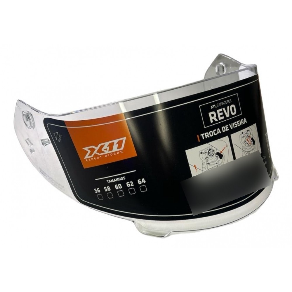 Viseira Capacete Fechado X11 Revo Cristal Transparente Original