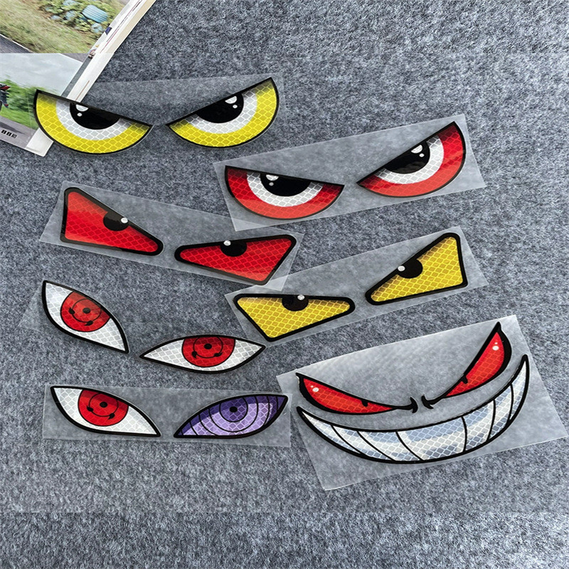 Adesivos Refletivos De Olho, De Veículos Elétricos Em Forma De Olhos Vermelho,14,5cm PVC Aviso De Segurança