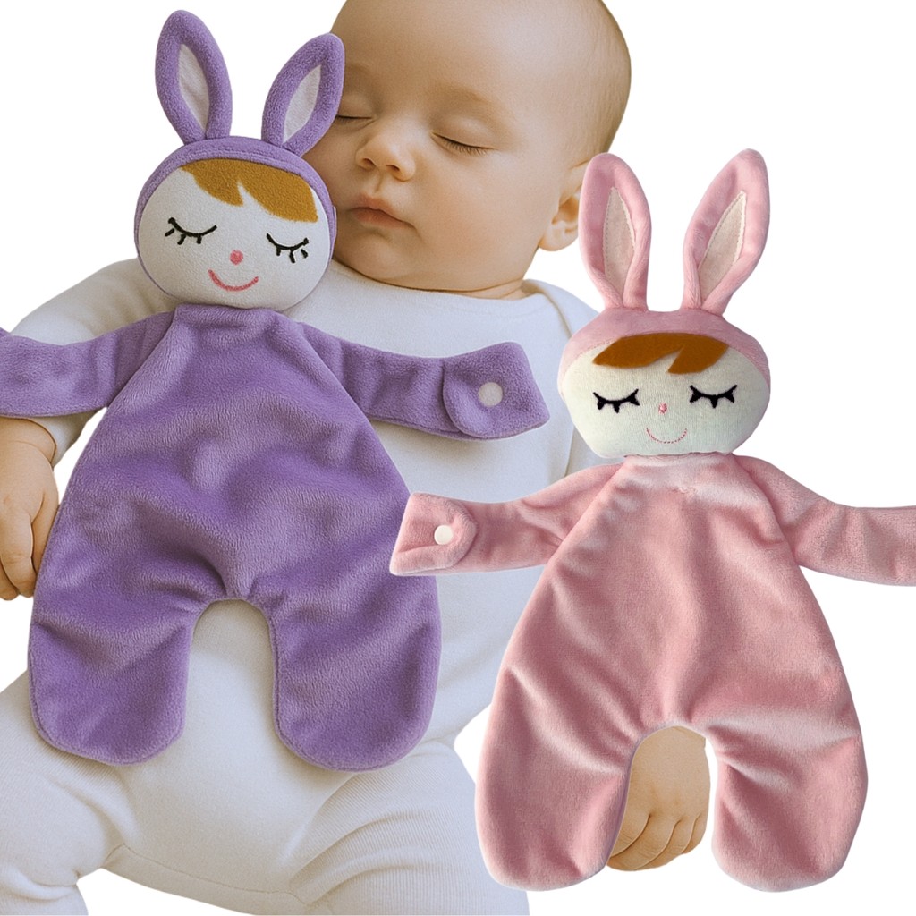Kit 2 Naninha Metoo Paninho para Bebê Prendedor de Chupeta Pelúcia Infantil