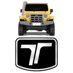 Emblema Logo Troller 2009/19 Adesivo Frontal Preto Resinado