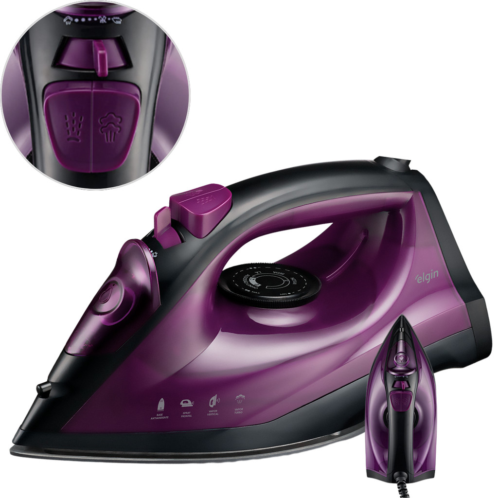 Ferro de Passar Easy Pass A Vapor Spray 5 Temperaturas Elgin