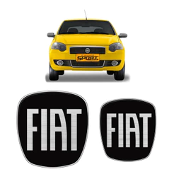 Kit Emblemas Fiat Palio Elx Dianteiro Traseiro 2010 Black