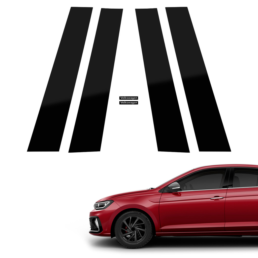 Adesivos Black Piano Coluna Virtus Aplique de Porta Lateral em Oferta na Shopee