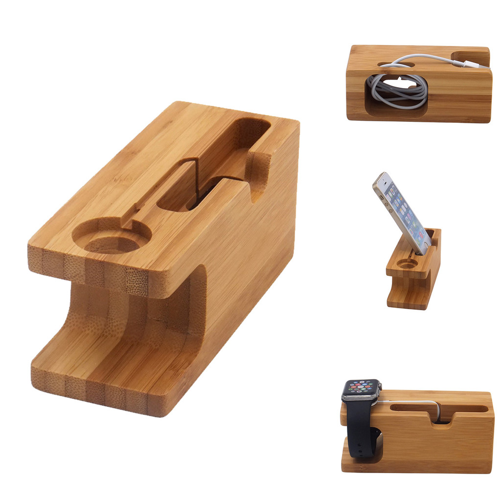 Suporte Universal De Madeira Para Celular Com Fragrância De Bambu , Relógio Móvel 2 Em 1 E Telefone , Telefones , Acessó