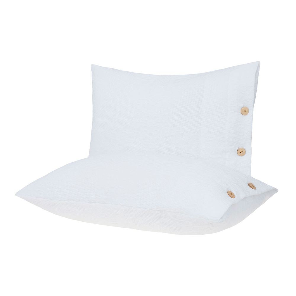 Kit Capa para Travesseiro Buddemeyer Medalhão 100% Algodão Branca 2 peças em Oferta na Shopee