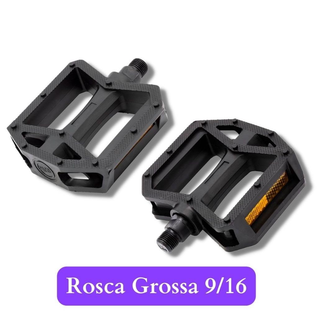 Pedal Plataforma Nylon preto com esfera Rosca Grossa 9/16 - Sports & Outdoors