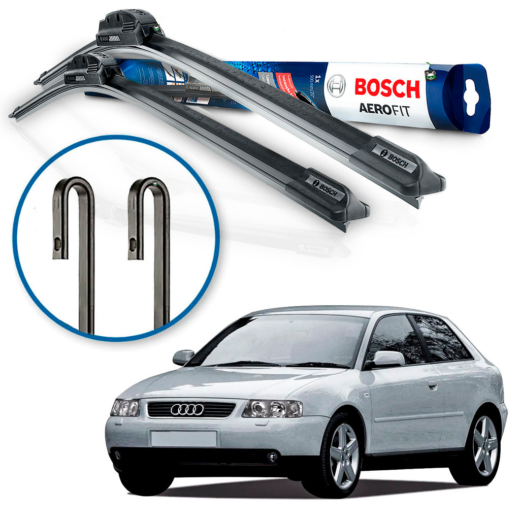 Par Palheta Limpador Parabrisa Bosch Audi A3 1996 1997 1998 1999 2000 2001 2002 2003 em Oferta na Shopee