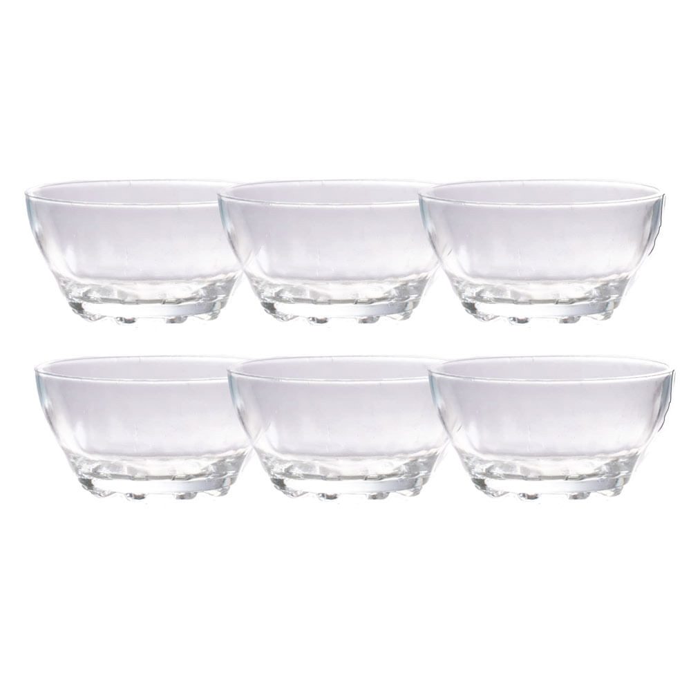 Conjunto 6 Tigelas de Sobremesa Vidro 300ml Joulie Cazza