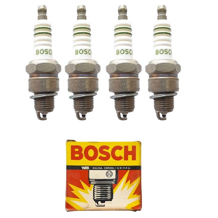 Jogo Com 4 Velas De Ignição Bosch Super W8B Belina, Corcel