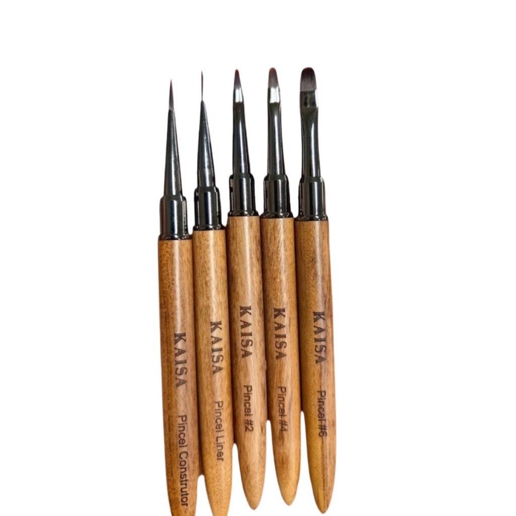 Pincel Para Gel Amadeirado Kaisa Madeira Pincel Profissional para Unhas e Nail Art para Manicure em Oferta na Shopee