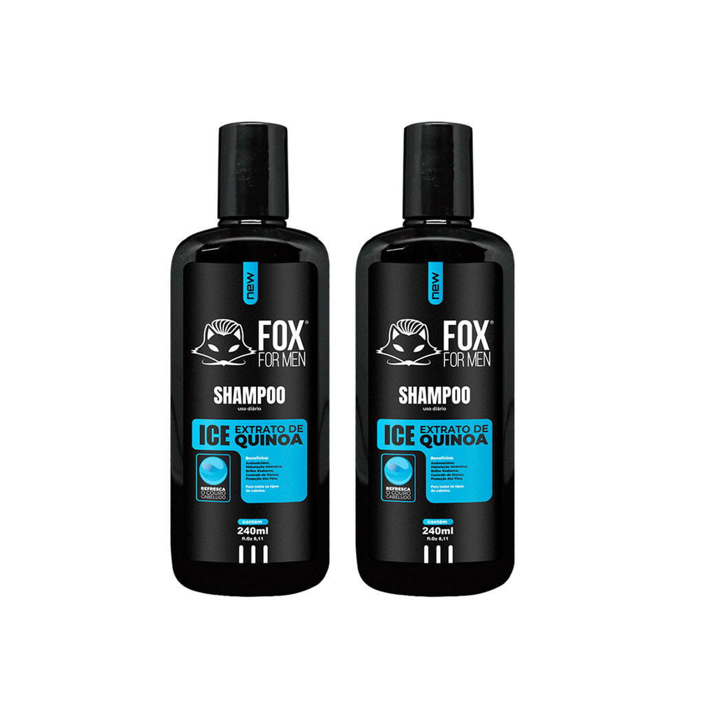 SHAMPOO ICE 240ML - FOX FOR MEN - 2 UNIDADES