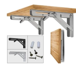 Kit 2 Suporte Dobravel Mao Francesa Retrátil Dobrável Reforçada Tampo para Mesa Varios tamanhos