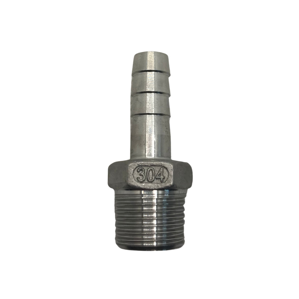 Adaptador 3/8 Espigão Aço Inox 304 150lbs Rosca 1/2 bsp