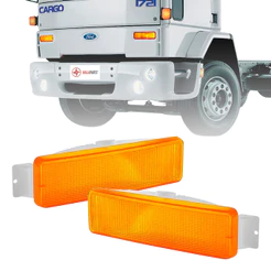 Lanternas Dianteira Ford Cargo 1317 Par Pisca Luz De Posição Ambar Lado Direito Esquerdo Caminhão