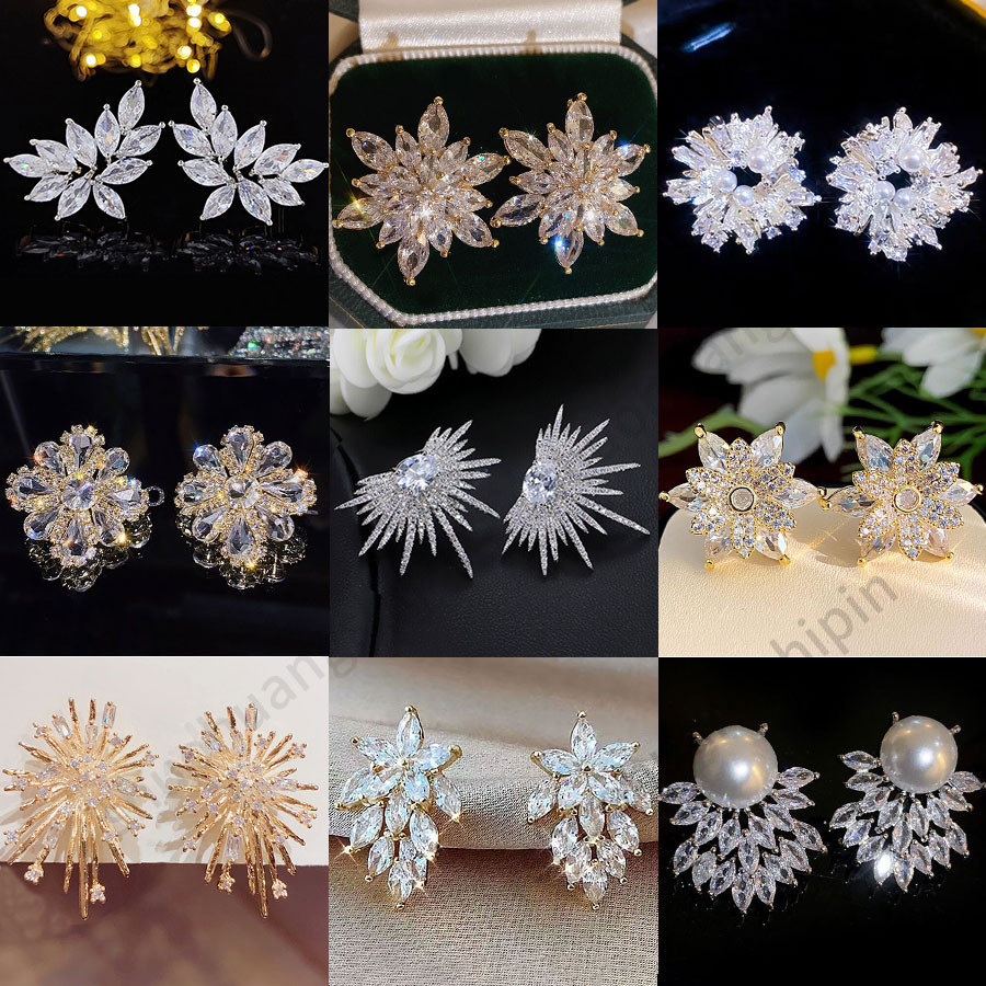Luz de luxo moda requintado único strass pérola brincos elegante novo estilo brincos