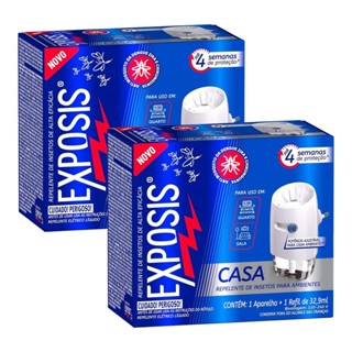 Kit 2 Pack Repelente Elétrico Líquido Exposis Casa 32,9ml + Refil em Oferta na Shopee