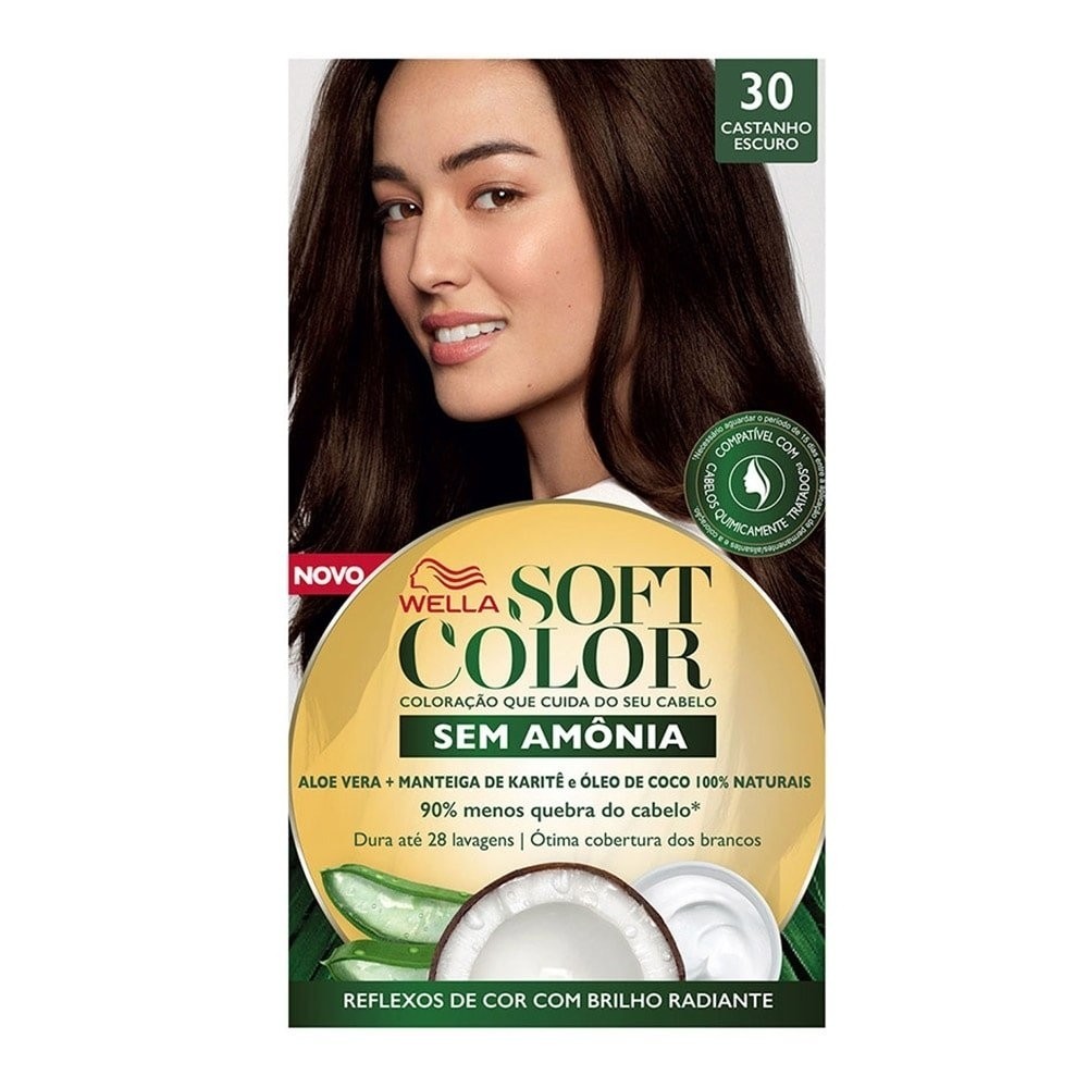 Tintura Soft Color 30 Castanho Escuro 35g em Oferta na Shopee
