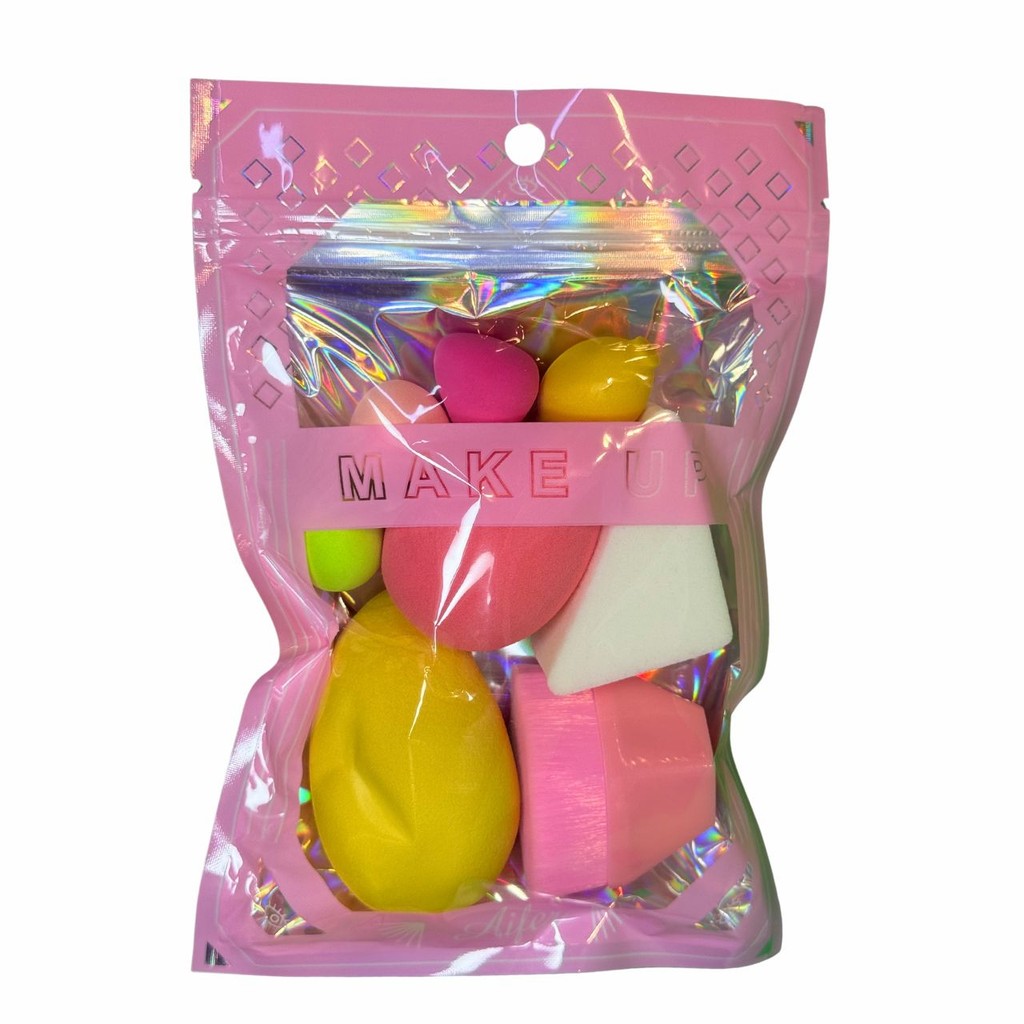 Kit 7 Esponjas Maquiagem + Pincel Mágico
