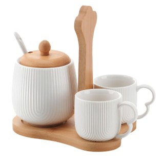 Kit de Café com 2 Xícaras + Açucareiro + Suporte Oásis - Hauskraft em Oferta na Shopee
