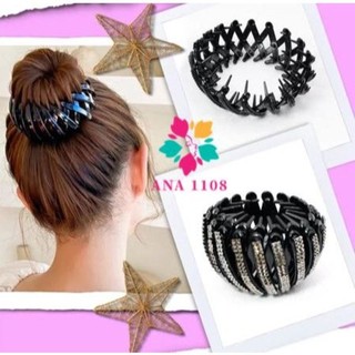ANA1108 Moda Feminina Bun Clipe De Veludo Cabelo Rabo De Cavalo Fivela Grampo De Garra SO…