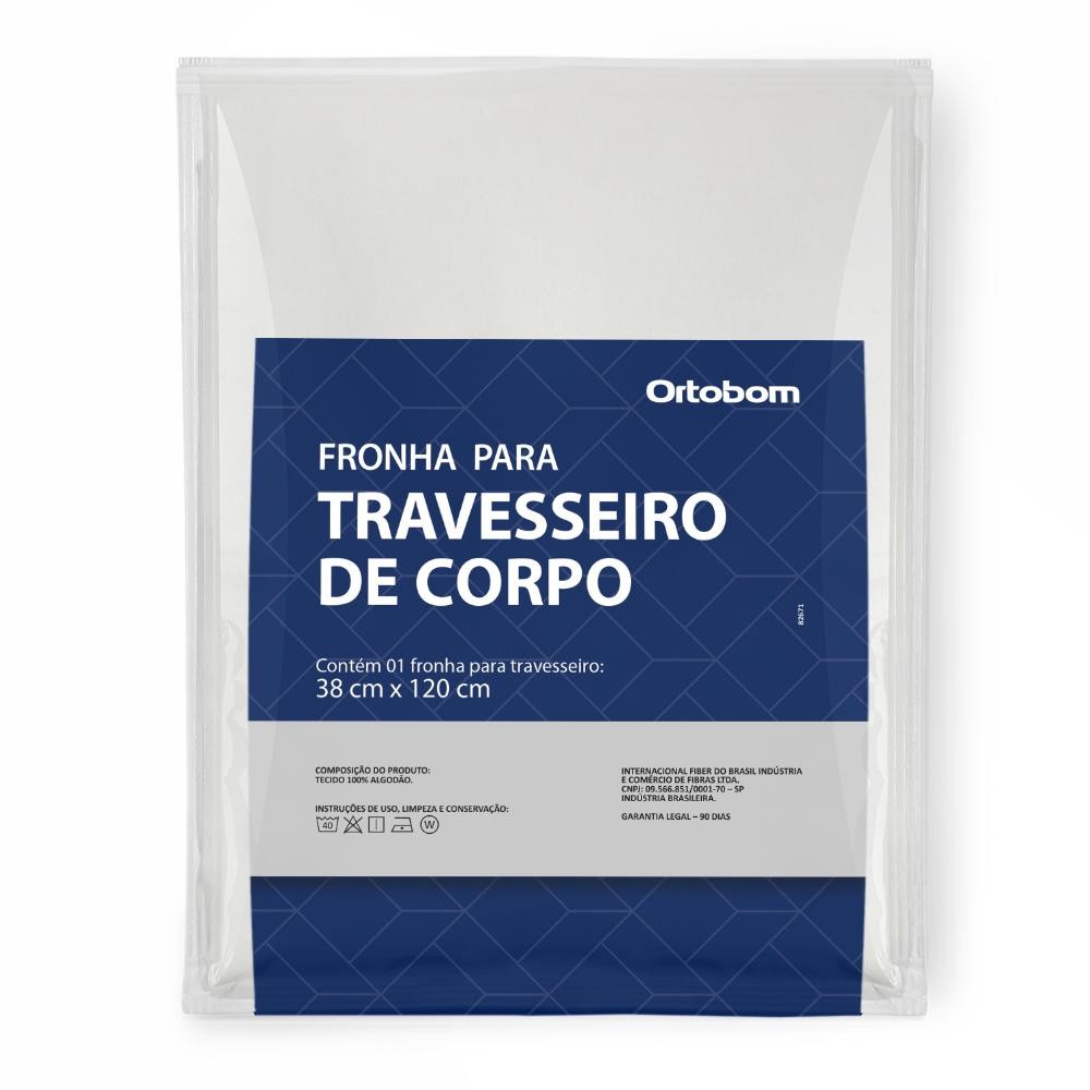 Fronha para travesseiro de corpo 30x120 - Ortobom