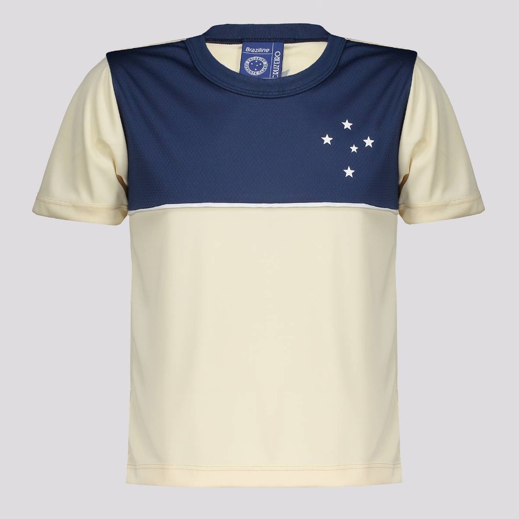 Camisa Cruzeiro Apoio Infantil Bege - Sports & Outdoors