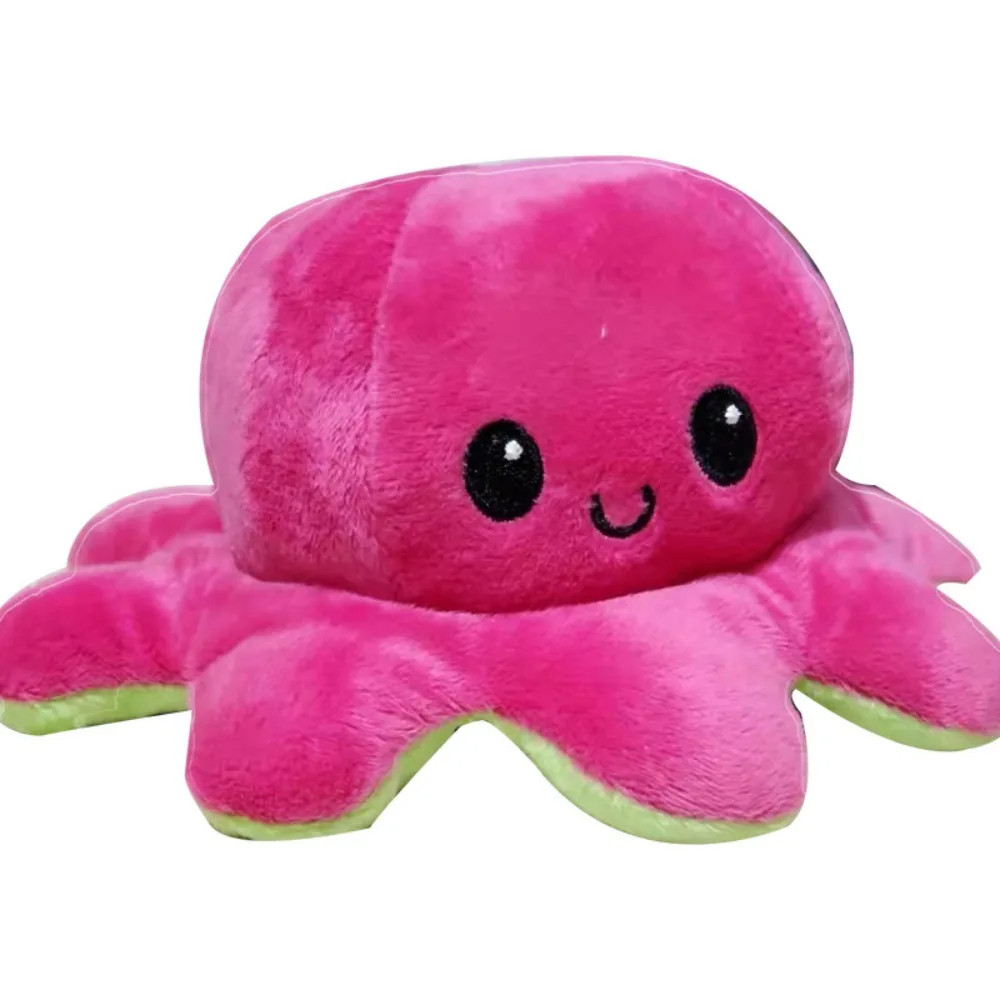 Polvo Brinquedo de Pelúcia Dupla Face Flip Octopus Toy  20 cm