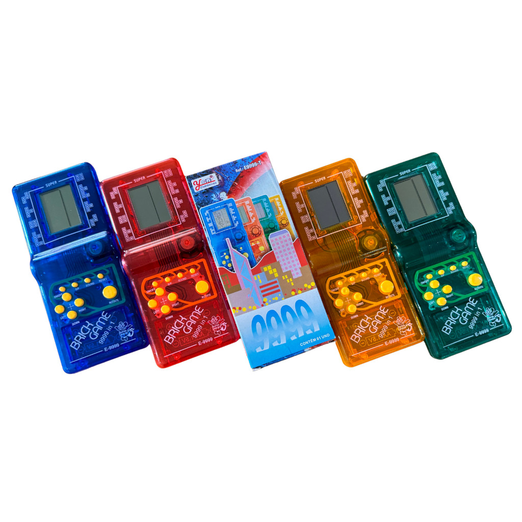 Super Mini Game Brick Game 9999 em 1 Jogo Portátil - 4 Cores