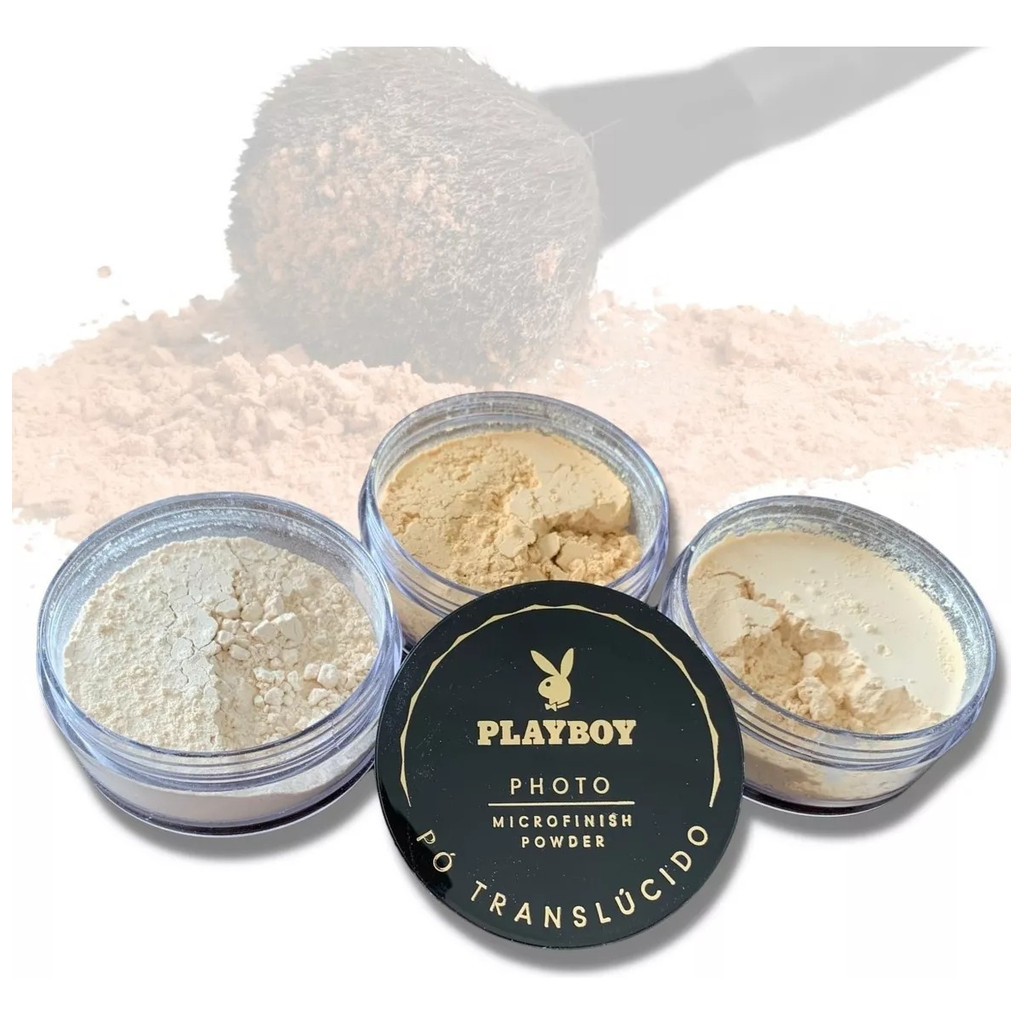 Pó Translúcido Solto De Finalização Facial Microfinish Powerder Playboy PB1033 A Prova D água