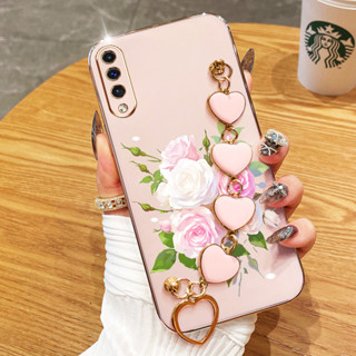 Capa Para Samsung Galaxy A70S A70 A50S A50 A30S A30 A20S M30S A207F A20 A7 2018 A750 Rosa E Branco Com Pulseira De Amor em Oferta na Shopee