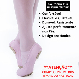 Sapatilha Ballet Meia Ponta Lona, Sapatilha Ballet Confortável, Perfeita para seus Pés, Super Desconto, hoje@