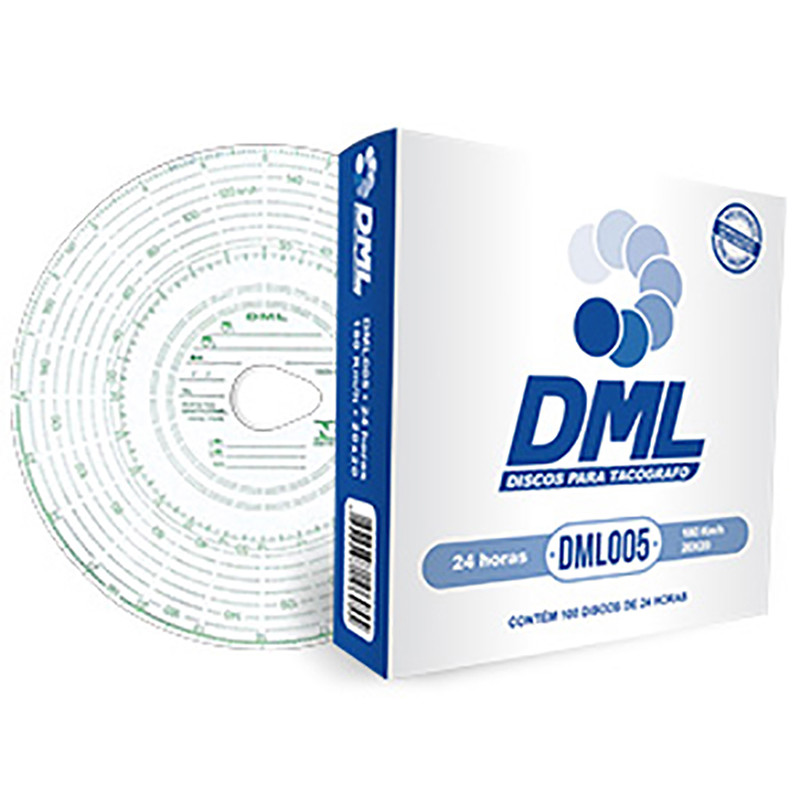 Disco Tacografo Diario 180 Km 100 Pecas  - DML-005