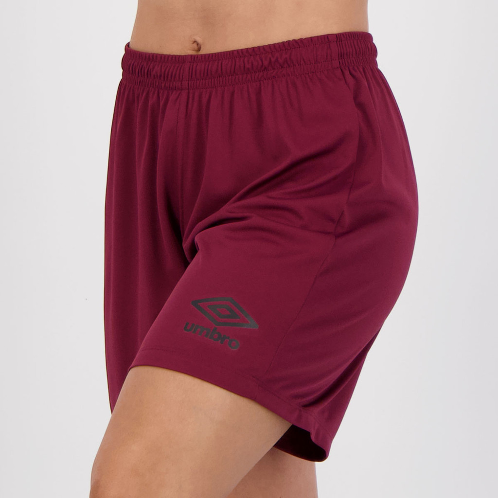 Calção Umbro Striker Feminino Bordô em Oferta na Shopee