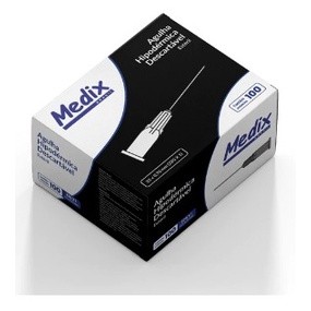 Agulha HiPodérmica Descartável 25x0,70mm - Medix Cx/100 Un em Oferta na Shopee