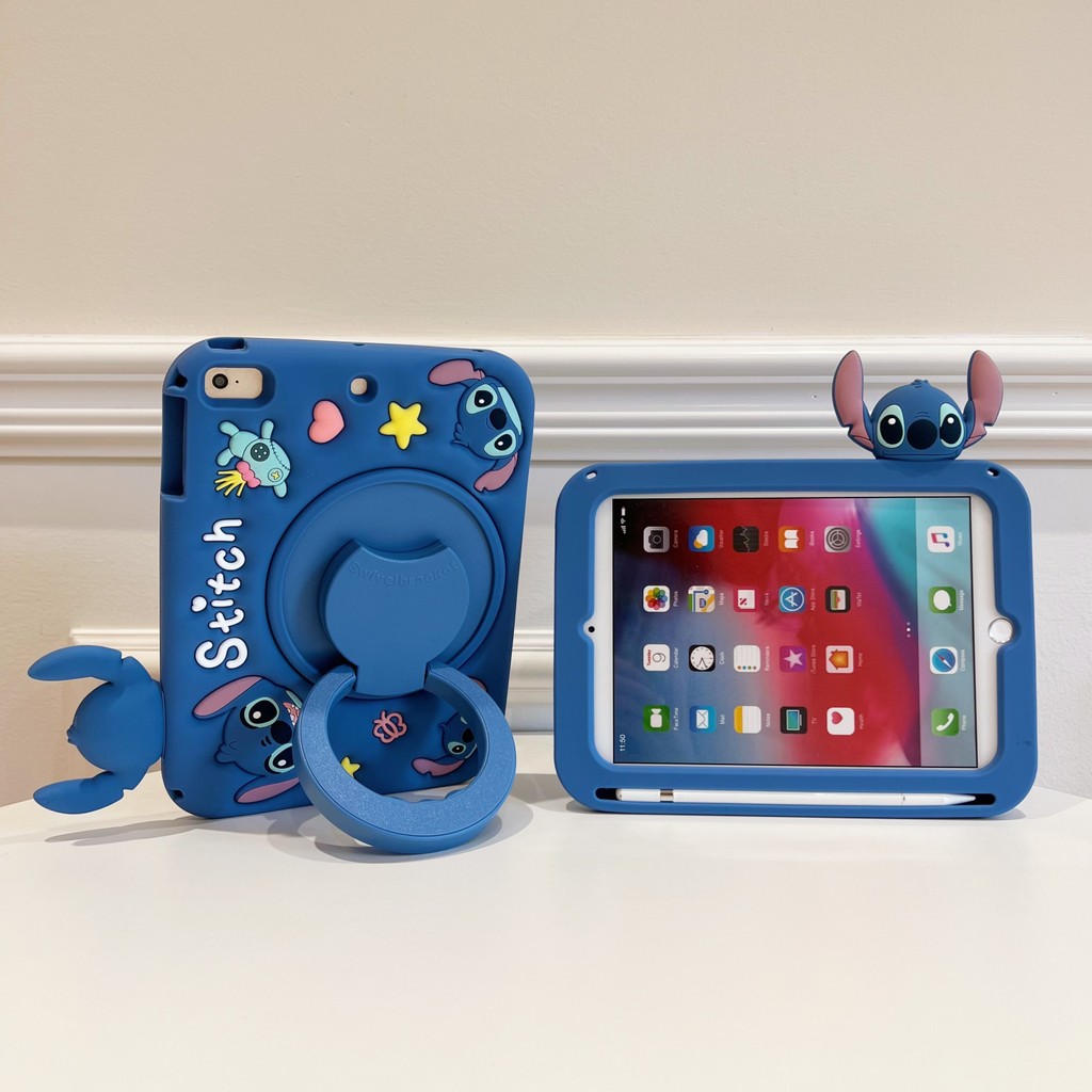 Para iPad Mini 7 6 5 4 3 2 1 7,9'' 8,3'' Cartoon Cute 360° Suporte giratório Cap