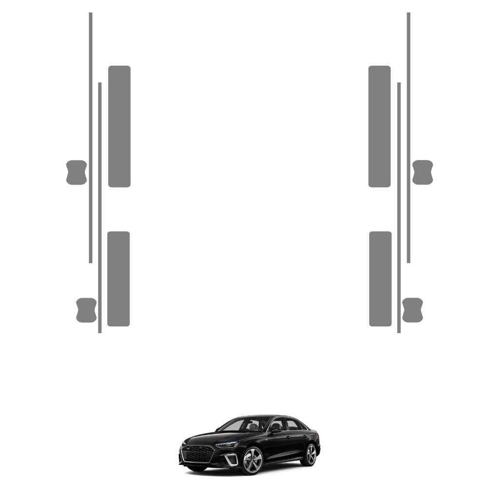 Película PPF Proteção Kit Portas Audi A4 Sedan Prestige 2025 Transparente TPU Anti Risco