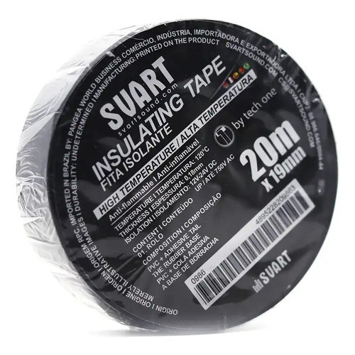 Imagem Fita Isolante 20m X 19mm Altas Temperaturas Svart Tech One