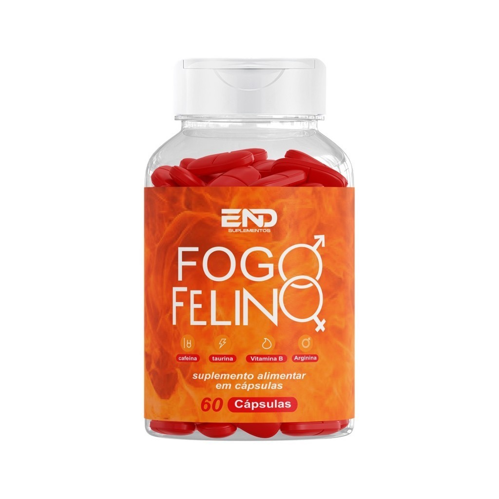 1 Fogo Felino 60 Cápsulas Mais Energia E Vigor Promoção em Oferta na Shopee