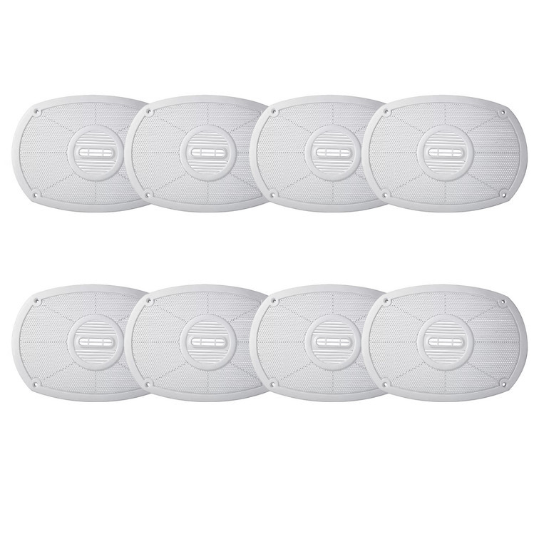 Kit 8 Telas Alto Falante 6x9 Polegadas Branca Plástica Nova