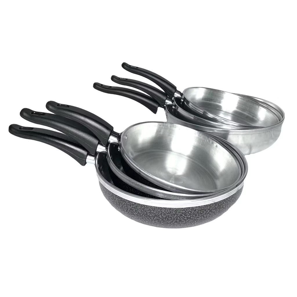 Kit de Frigideiras em Alumínio 3 peças 18 20 22 Sem tampa- Promoção Relâmpago em Oferta na Shopee