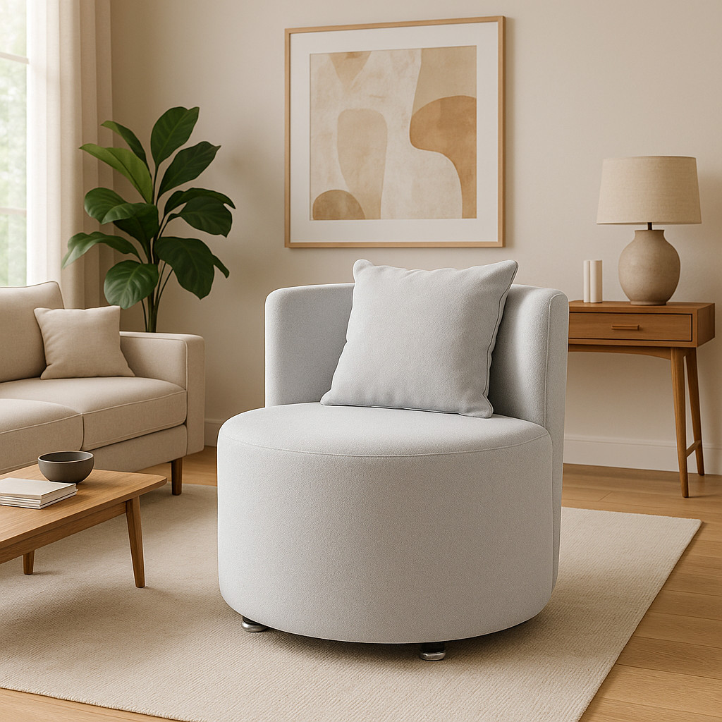 Poltrona Orgânica Decorativa Liss Bouclê Prata