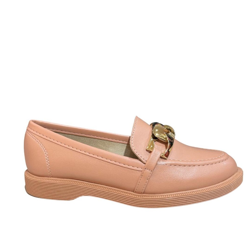 Sapato Social Branco Mocassim Sapatilha Moleca Napa