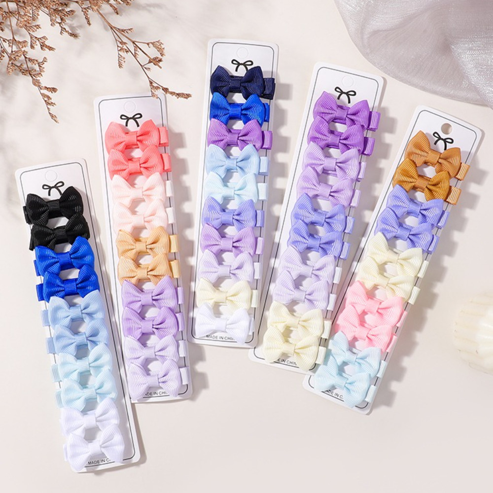 10 Pçs/set Meninas Arco Grampos De Cabelo Totalmente Forrados Clipes De Cobertura Completa Crianças Acessórios Para O em Oferta na Shopee